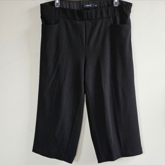 📌60 TORRID WIDE LEG CROP PANTS WOMEN'S PLUS SIZE 18 - Picture 1 of 6